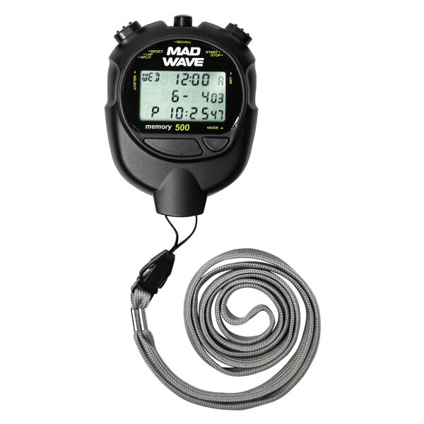 фото Секундомер mad wave stopwatch 500 memory черный