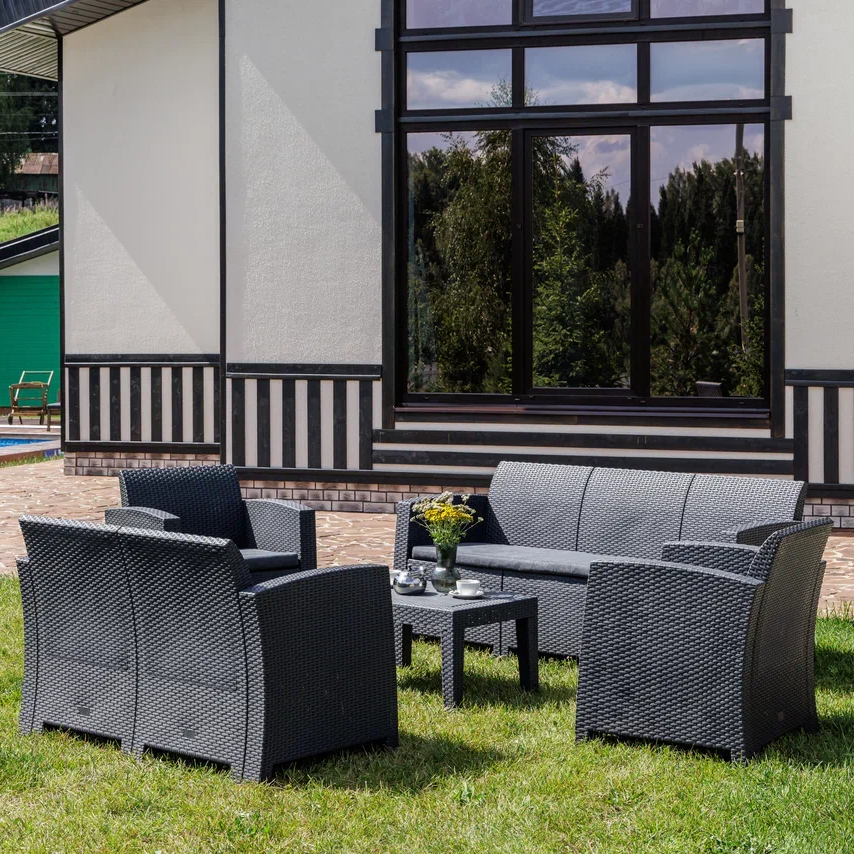 Обеденный комплект Royal Family Grand Lana L 845-81-71 графит 63742₽