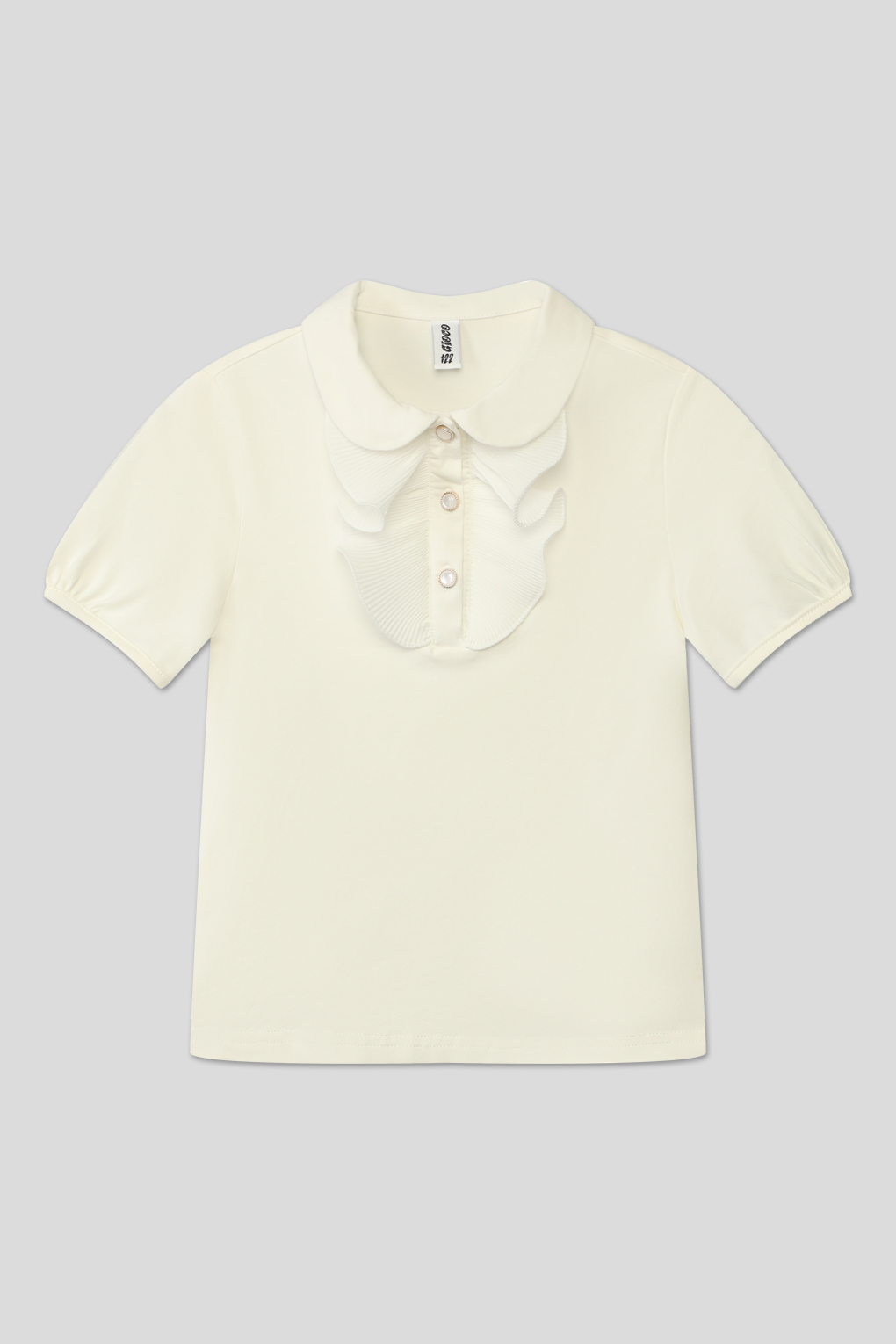блуза трикотажная GIOCO G23063485-025 молочный для девочек, цвет Молочный р.158