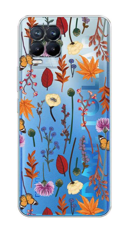 

Чехол на Oppo Realme 8/8 Pro "Orange Purple flowers", Оранжевый;красный;розовый;желтый;прозрачный, 255450-1