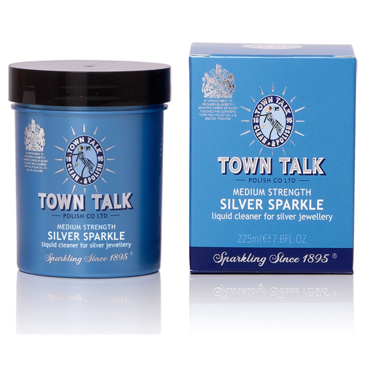 Жидкость для чистки серебряных изделий Town Talk Polish Silver Sparkle, 225 мл TT002