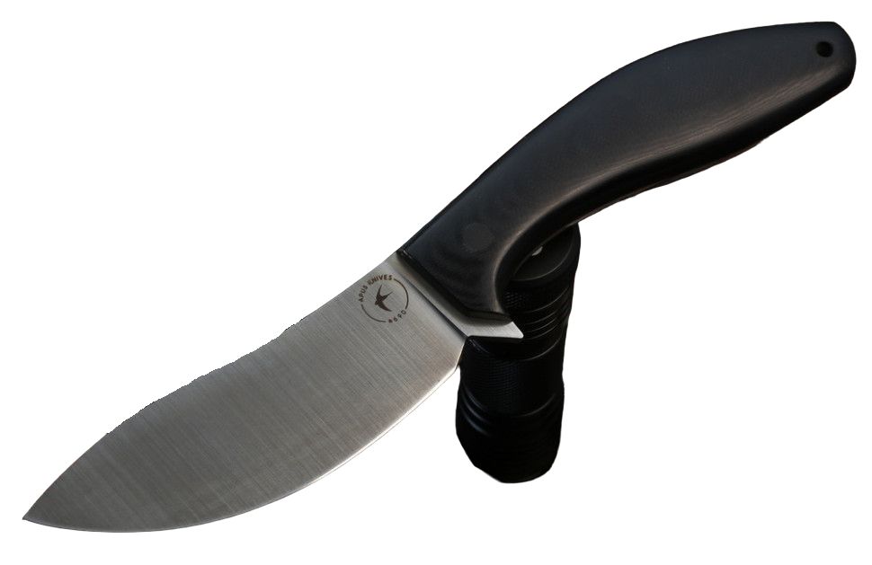 

Нож Apus Knives Narbus (N690, черная G10), Narbus