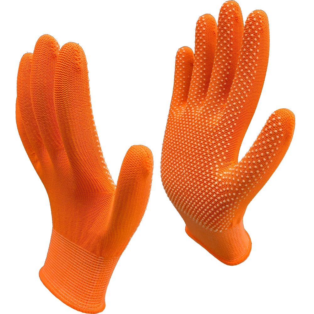 Перчатки рабочие Master-Pro МИКРОТАЧ оранжевый, нейлоновые с ПВХ покрытием, 3 пары