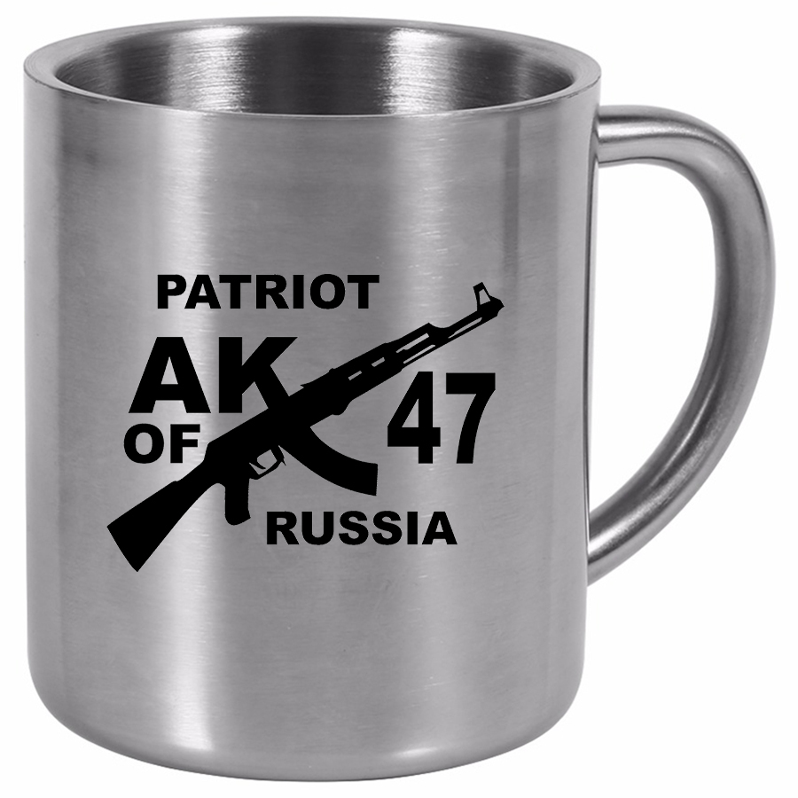 фото Металлическая кружка drabs патриот россии. ак 47.
