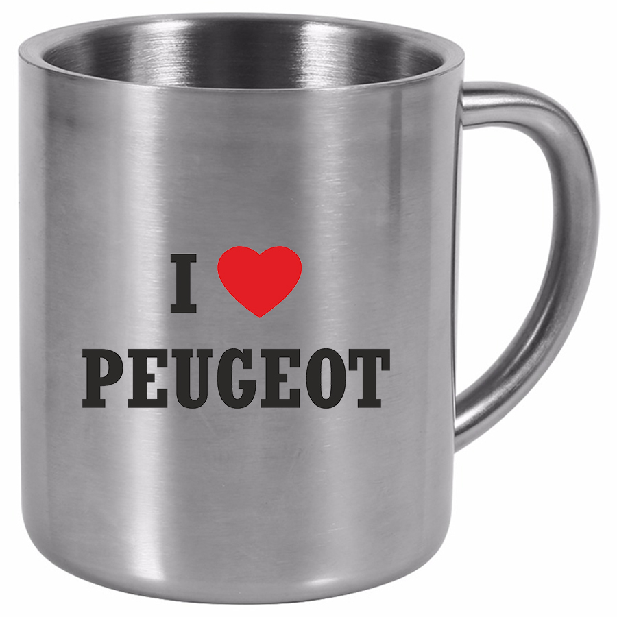 фото Металлическая кружка drabs i love peugeot