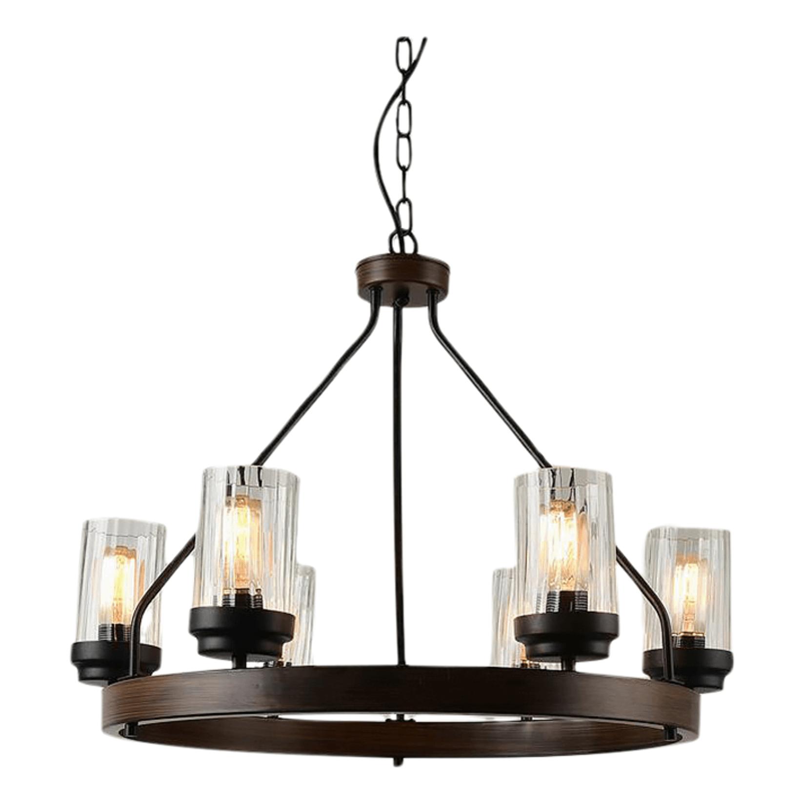 

Светильник потолочный Karo Lighting YG18561-6P E27 коричнево-черный