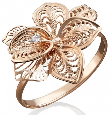 

Кольцо из золота р. 16 PLATINA jewelry 01-5005-00-401-1110-48, фианит, 01-5005-00-401-1110-48
