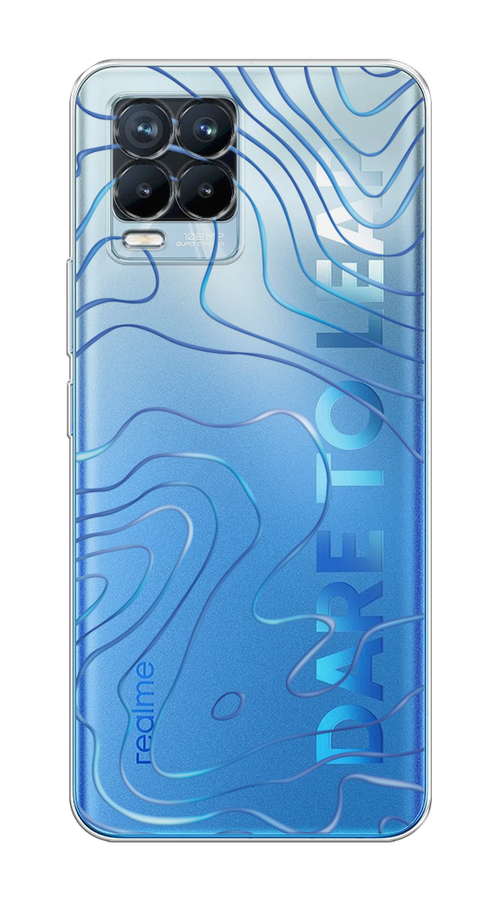 

Чехол на Oppo Realme 8/8 Pro "Blue lines", Прозрачный;синий, 255450-1