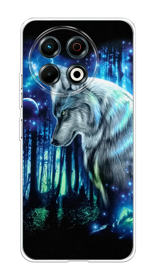 

Чехол на Tecno Spark 30 Pro "Сказочный волк", Синий;серебристый;черный, 309850-1