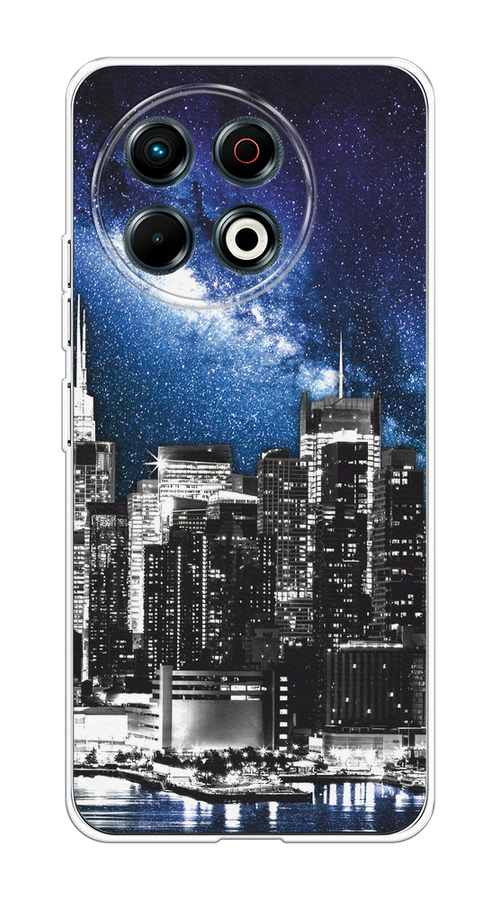 

Чехол на Tecno Spark 30 Pro "Космический Нью-Йорк", Синий;серый, 309850-1