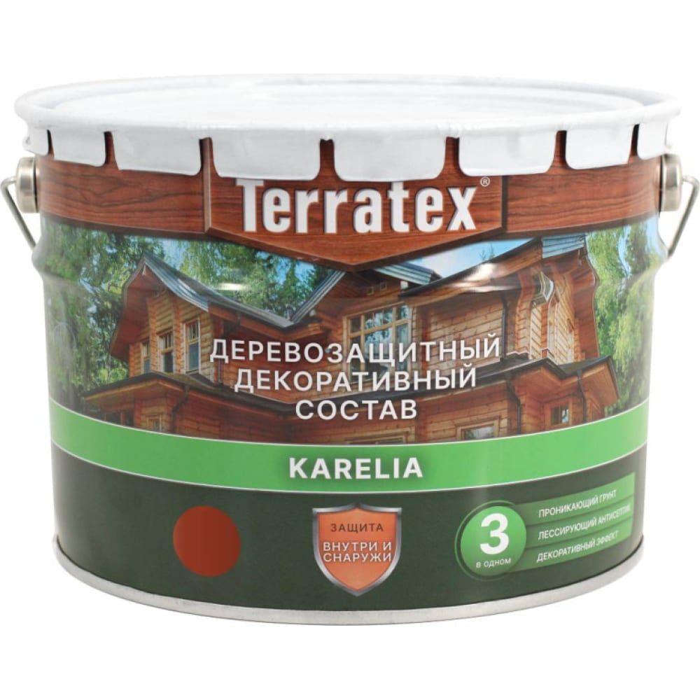 

Декоративный деревозащитный состав ТЕРРАТЕКС ЭК000137013, Красный