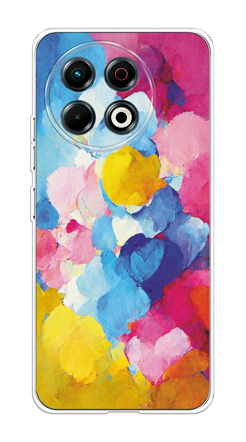 

Чехол на Tecno Spark 30 Pro "Яркие пятна", Синий;голубой;желтый;розовый, 309850-1