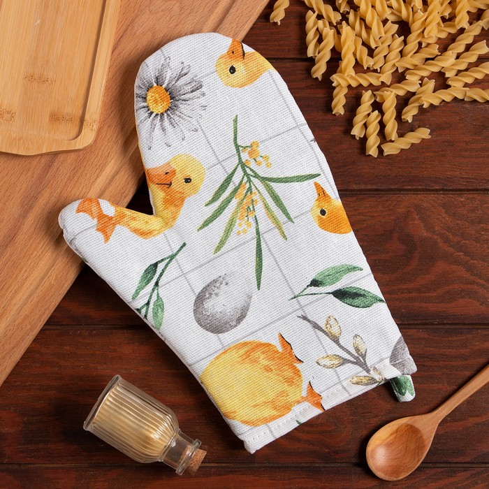

Варежка-прихватка Доляна Duckling 20х27 см, 100% хл, ватин 250 г/м2, Duckling