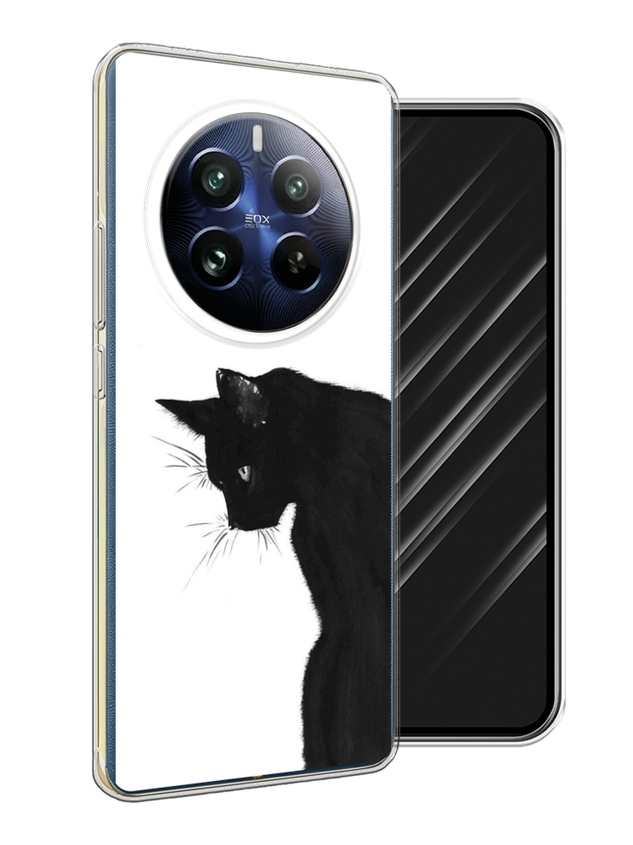 

Чехол Awog на Realme 12 Pro "Black cat", Черный;белый, 2516150-1