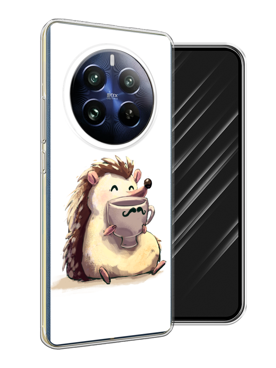 

Чехол Awog на Realme 12 Pro "Еж кофеман", Белый;коричневый;бежевый, 2516150-1