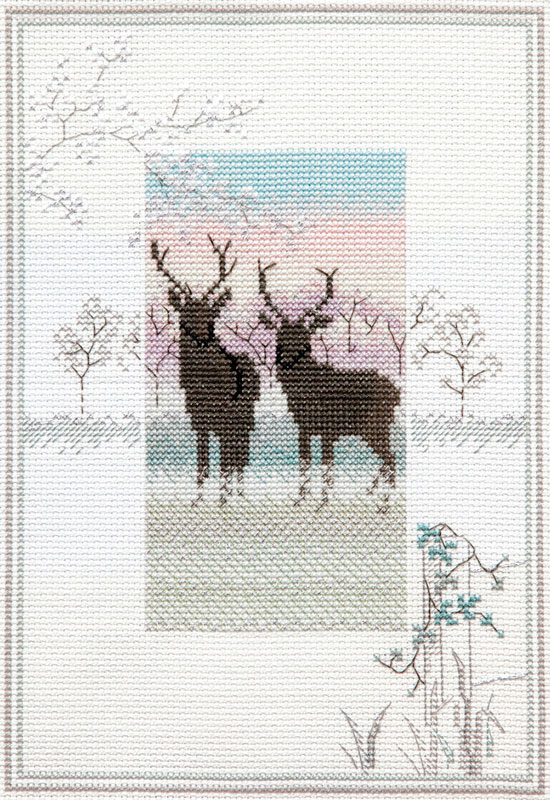 фото Набор для вышивания derwentwater designs "frosty deer", арт.mm5