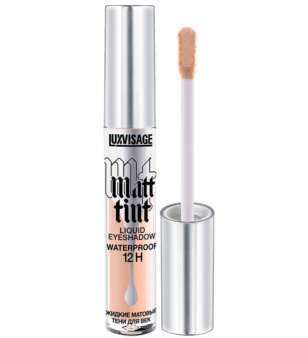 фото Жидкие тени для век luxvisage водостойкие matt tint waterproof 12h, тон 101 cream beige