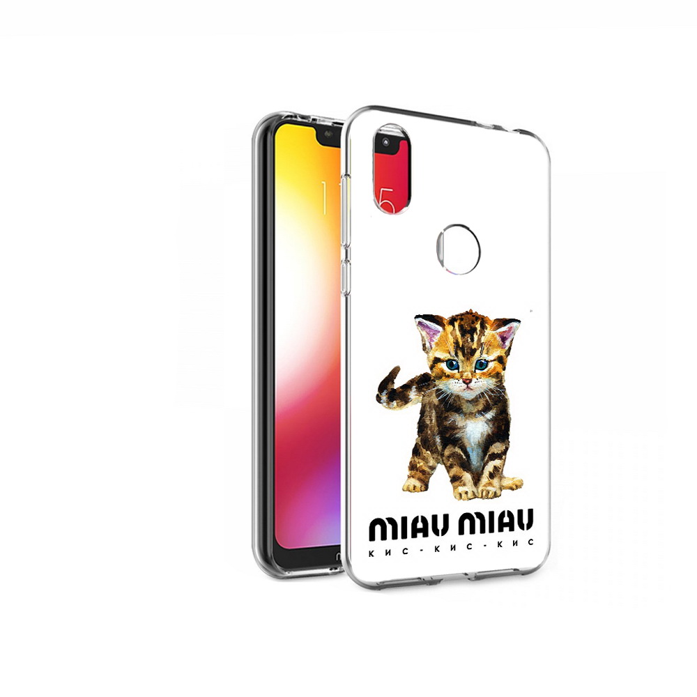 

Чехол MyPads Tocco для Motorola One Бренд miau miau (PT126881.369.34), Прозрачный, Tocco
