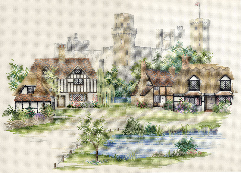 фото Набор для вышивания derwentwater designs "warwickshire village", арт.14ve21