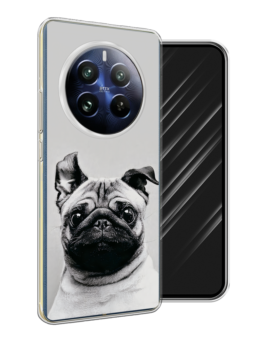 

Чехол Awog на Realme 12 Pro "Ушастый мопс", Серый, 2516150-1