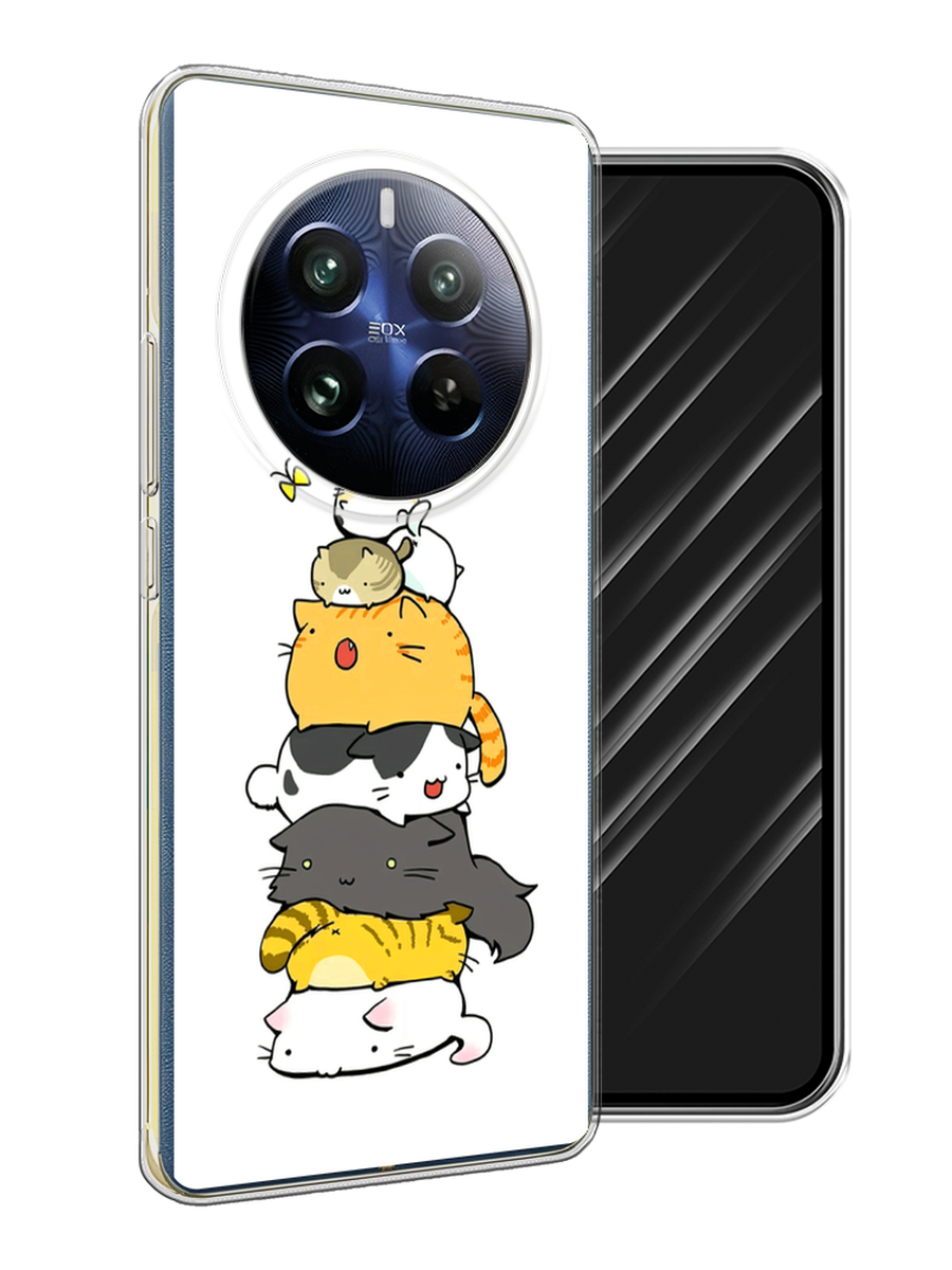 

Чехол Awog на Realme 12 Pro "Бутерброд из котиков", Коричневый;белый;серый, 2516150-1