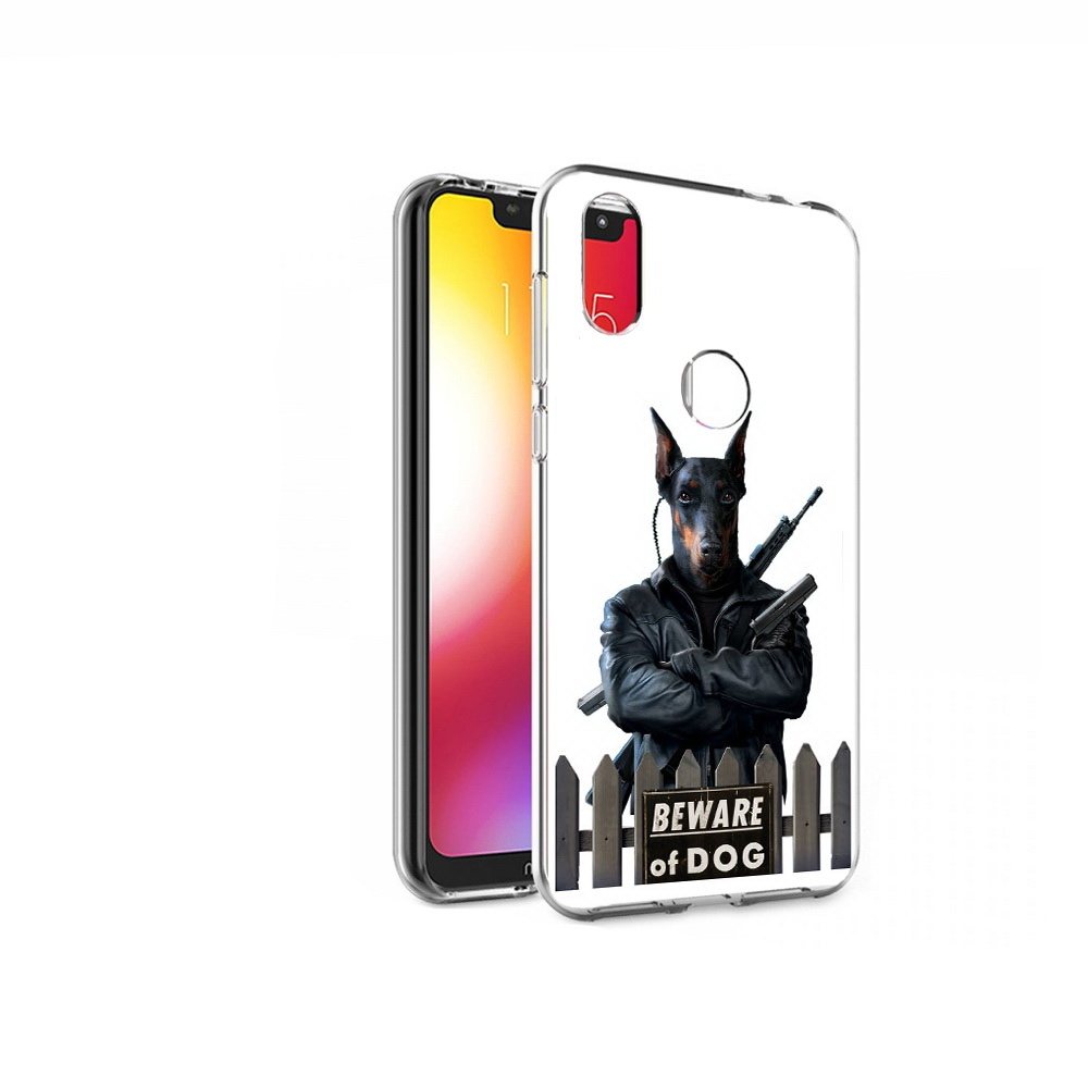 

Чехол MyPads Tocco для Motorola One доберман (PT126881.369.332), Прозрачный, Tocco