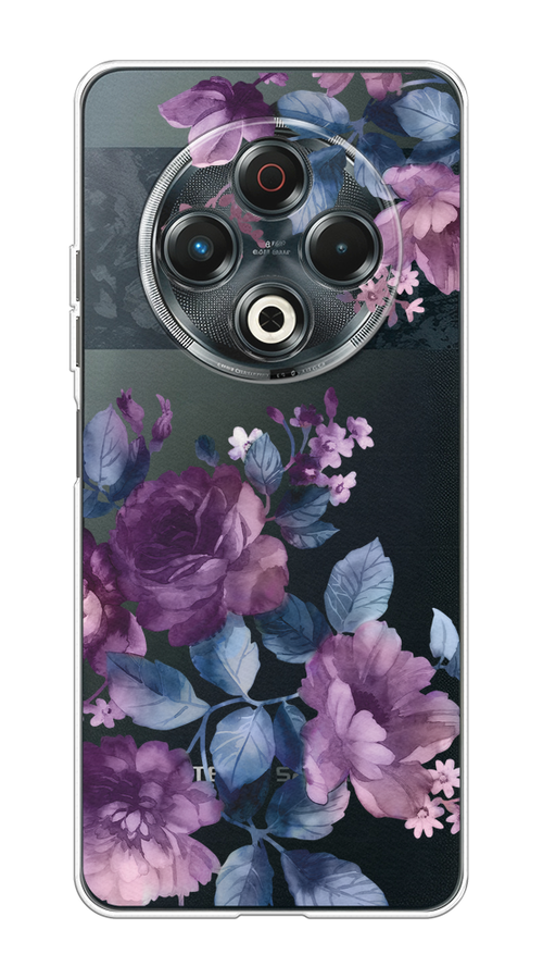 

Чехол на Tecno Spark 30 "Purple Blossoms", Синий;фиолетовый, 309150-1