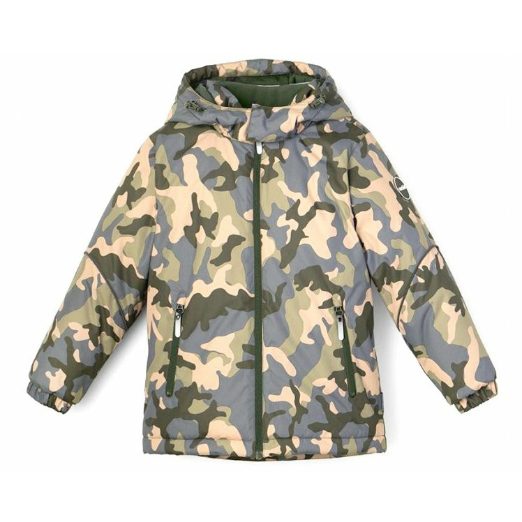 Куртка для мальчика Crockid Камуфляж утепленная темный асфальт р 98-104