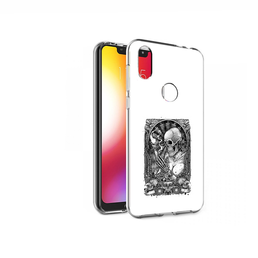 

Чехол MyPads Tocco для Motorola One девушка скелет (PT126881.369.316), Прозрачный, Tocco