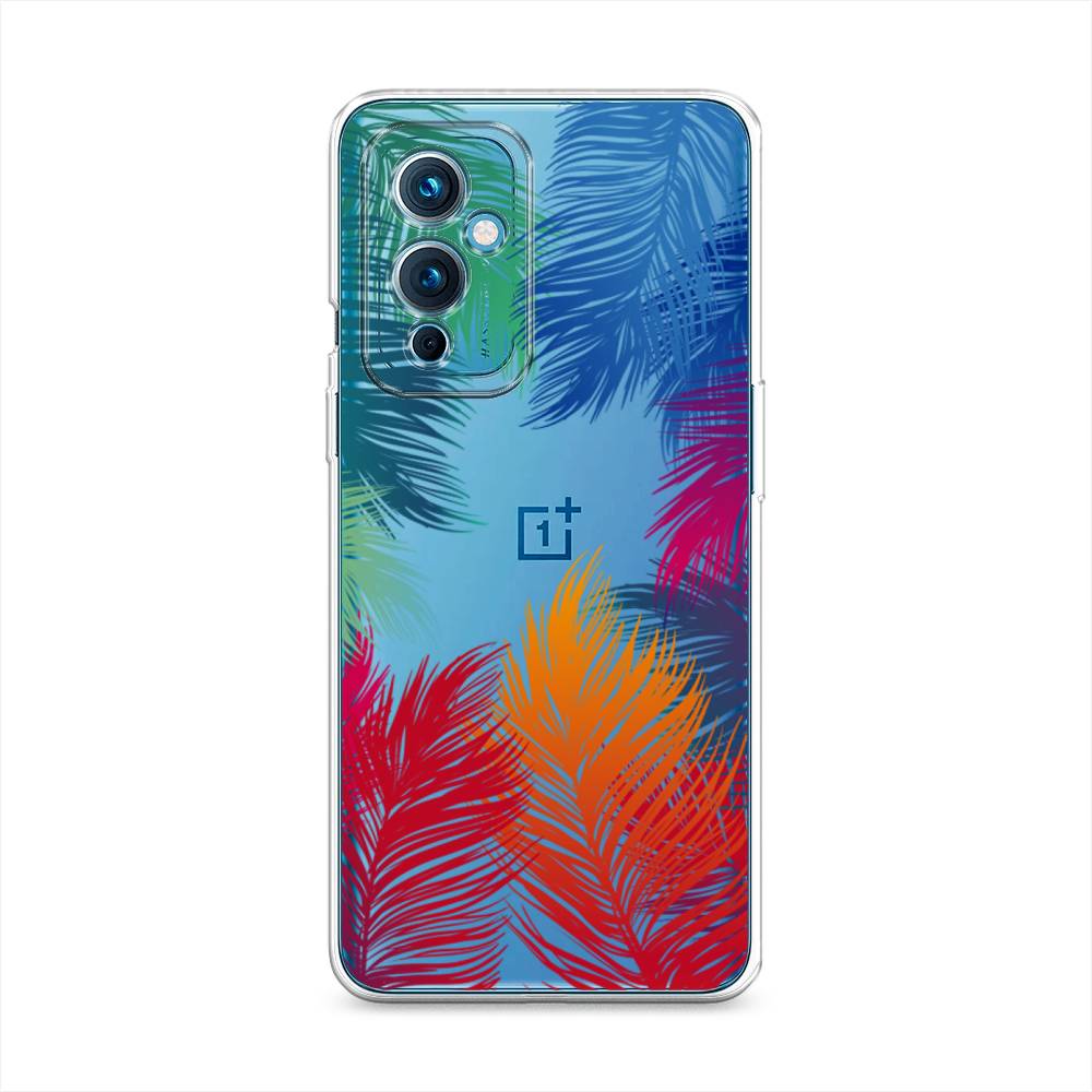 фото Силиконовый чехол "рамка из перьев" на oneplus 9 le2110 awog