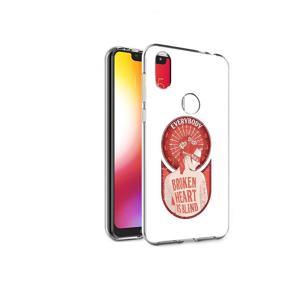 

Чехол MyPads Tocco для Motorola One девушка разбитое сердце (PT126881.369.310), Прозрачный, Tocco