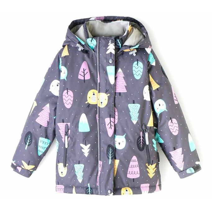 

Куртка для девочки Crockid Зима утепленная графит р 98-104, ВК 38077