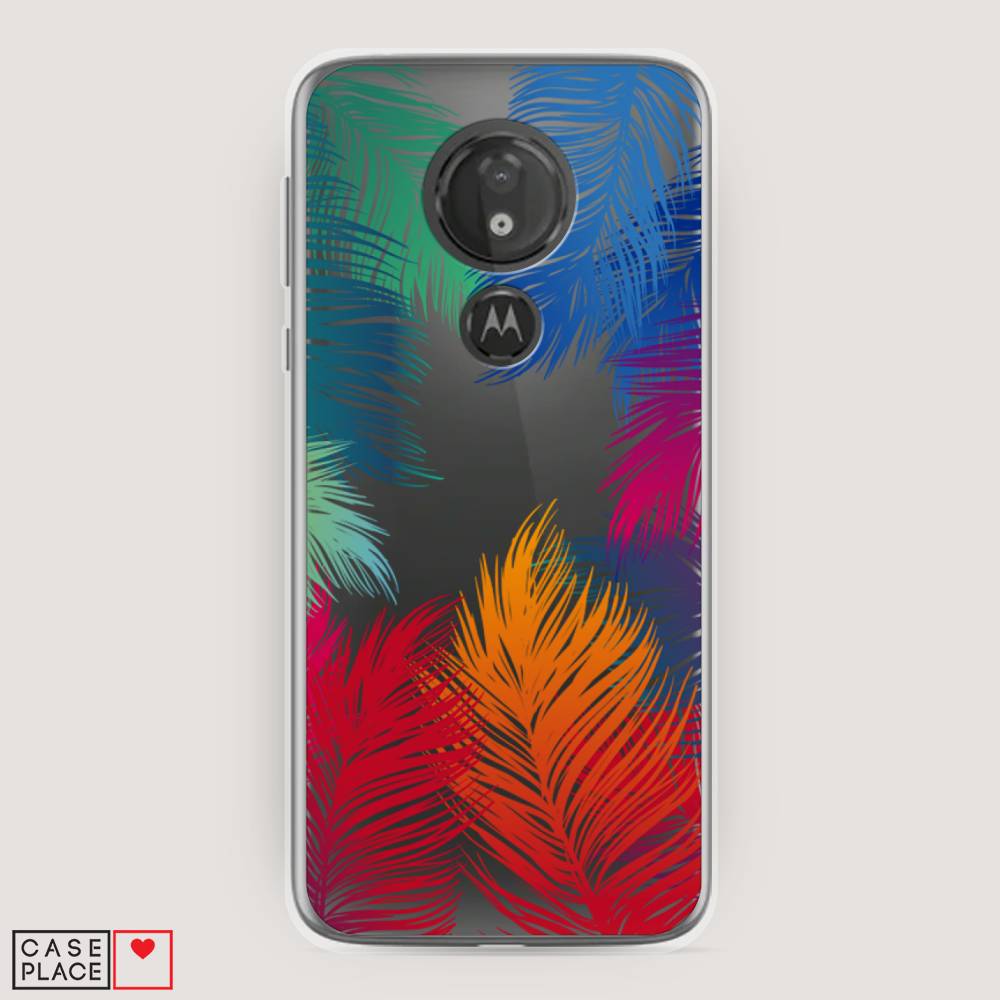 

Чехол Awog на Motorola Moto G7 Power / Моторола Мото G7 Power "Рамка из перьев", Разноцветный, 241350-4