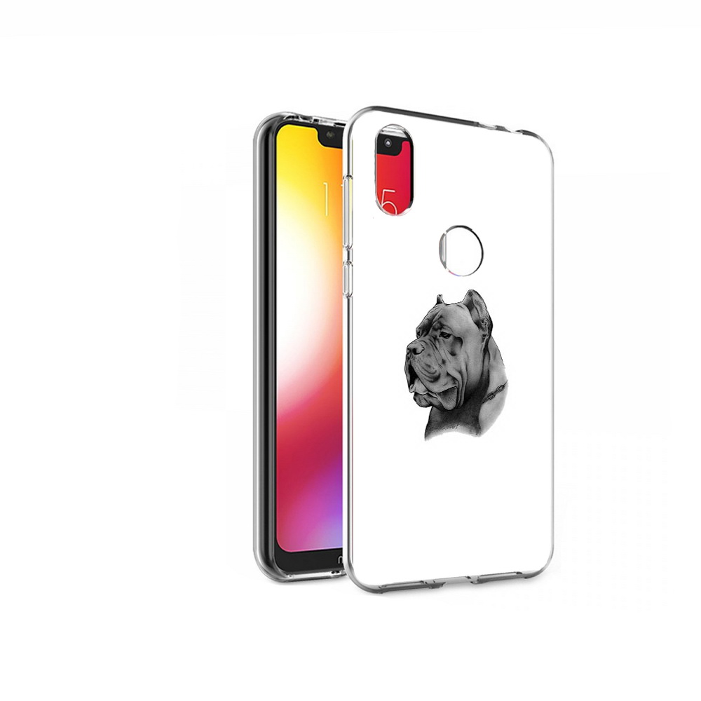 

Чехол MyPads Tocco для Motorola One грозный бульдог (PT126881.369.300), Прозрачный, Tocco