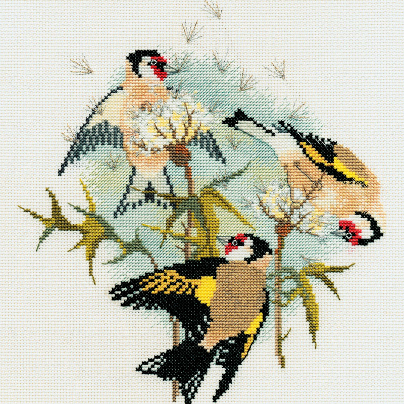 фото Набор для вышивания derwentwater designs "goldfinches & thistles", арт.bb04