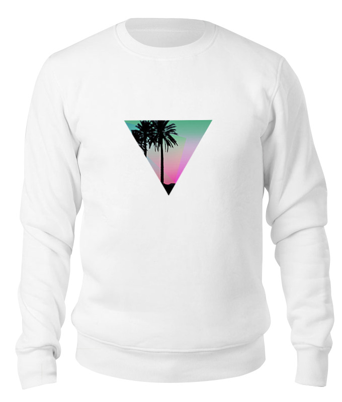 

Свитшот унисекс Printio Miami triangle белый XL, Miami triangle
