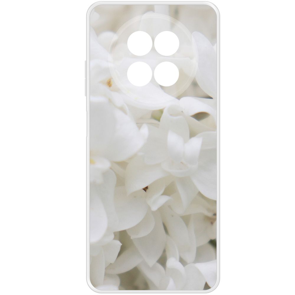 

Чехол-накладка Krutoff Clear Case Белые лилии для Realme 13+ 5G, Прозрачный