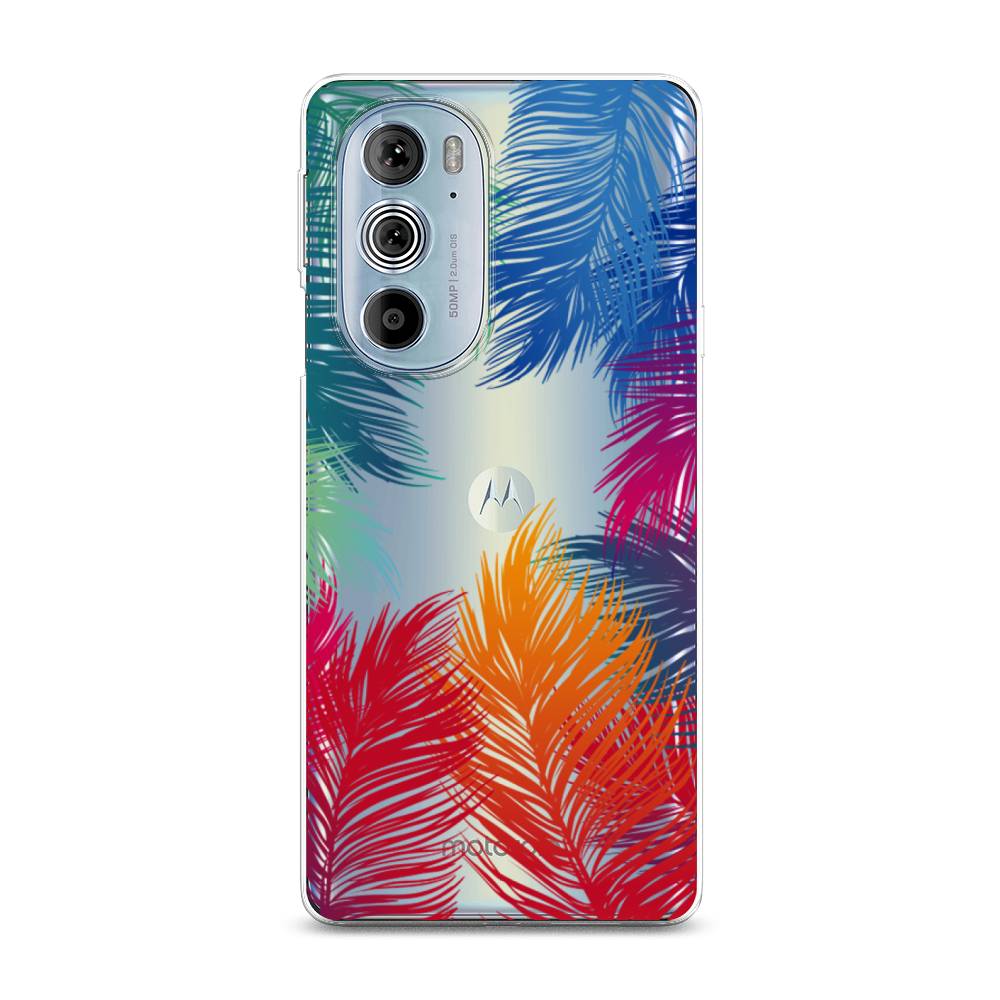 

Чехол Awog на Motorola Edge 30 Pro "Рамка из перьев", Разноцветный, 243350-4