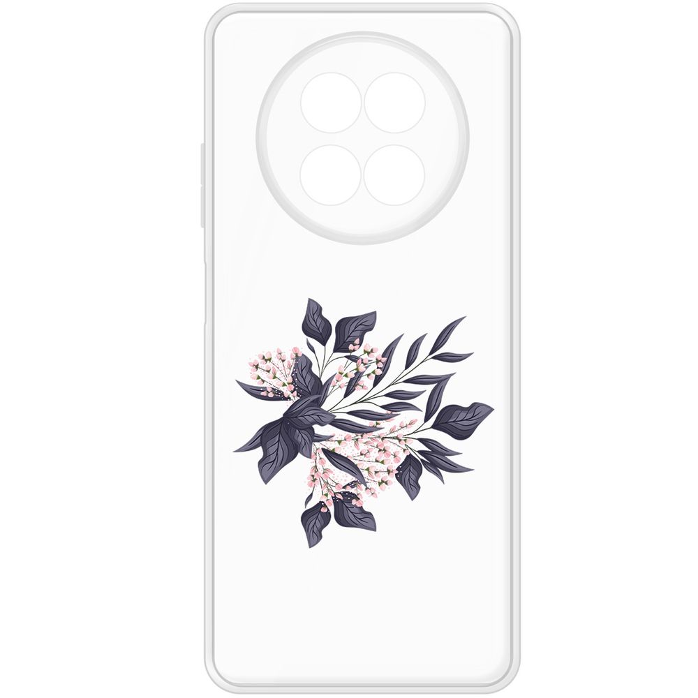 

Чехол-накладка Krutoff Clear Case Розовые бутоны для Realme 13+ 5G, Прозрачный