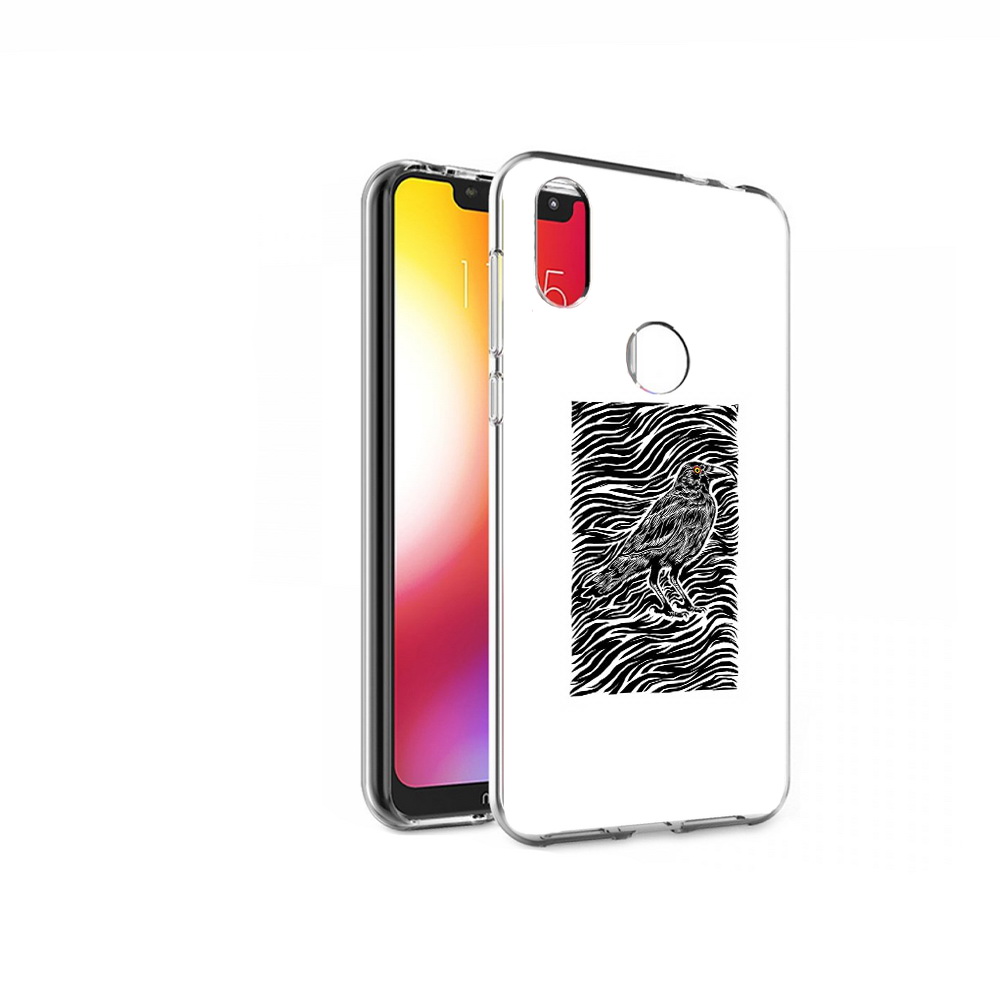 

Чехол MyPads Tocco для Motorola One ворон в абстракции (PT126881.369.272), Прозрачный, Tocco