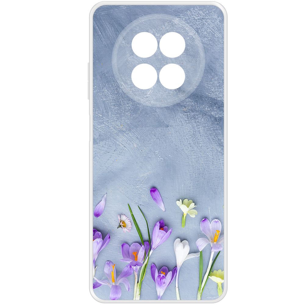 

Чехол-накладка Krutoff Clear Case Цветочное настроение для Realme 13+ 5G, Прозрачный