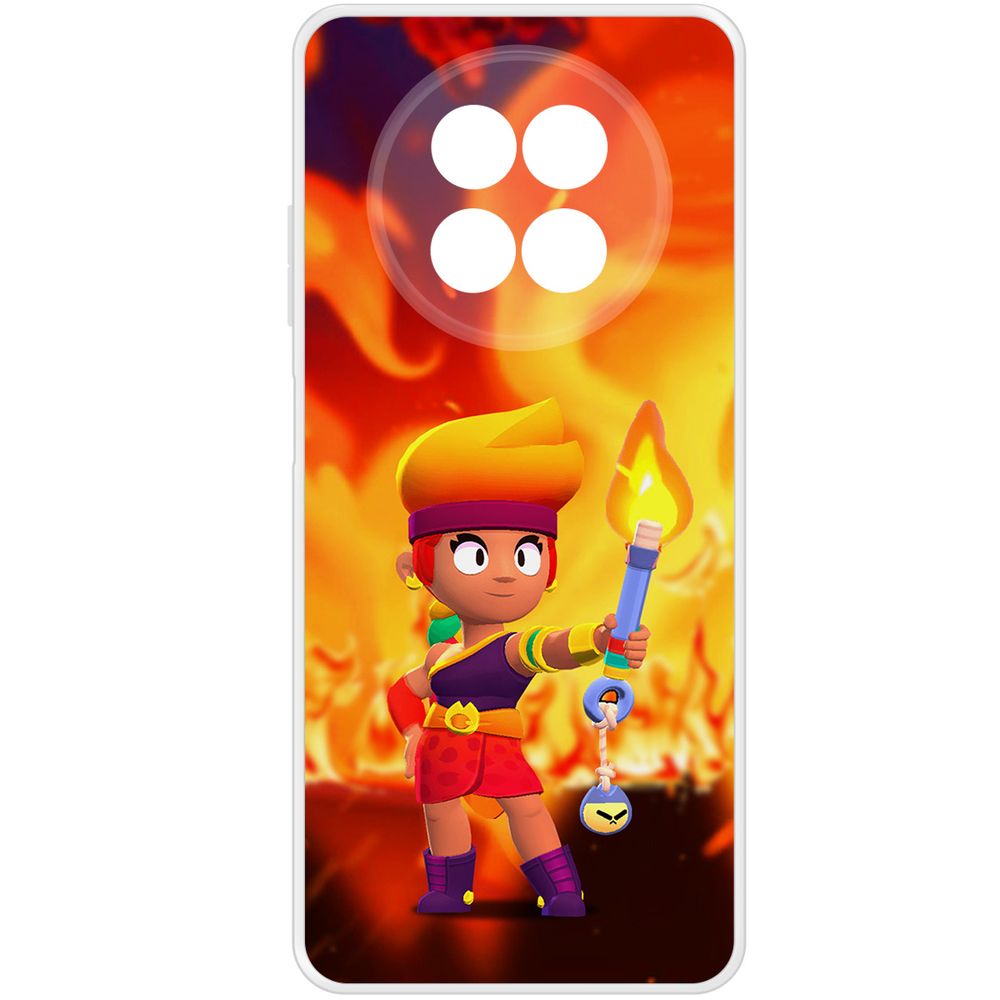 

Чехол-накладка Krutoff Clear Case Brawl Stars-Амбер для Realme 13+ 5G, Прозрачный