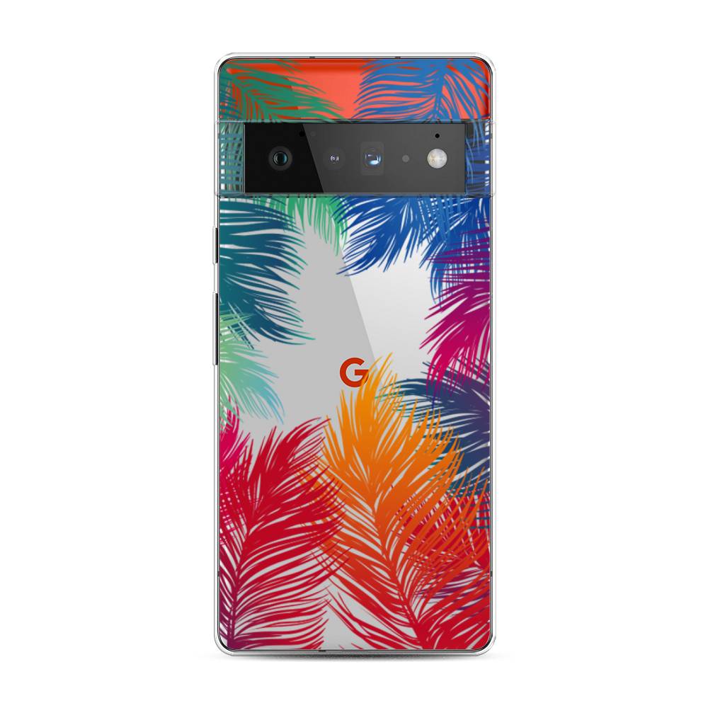 

Чехол Awog на Google Pixel 6 Pro "Рамка из перьев", Разноцветный, 270950-4