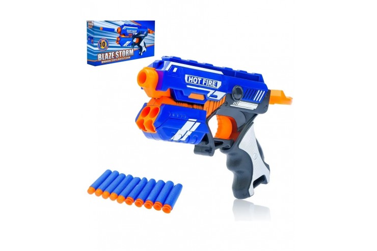 Пистолет игрушечный помповый с мягкими пулями Blaze Storm Zecong Toys ZC7036 zecong toys пистолет с мягкими пулями и фонариком на батарейках blaze storm