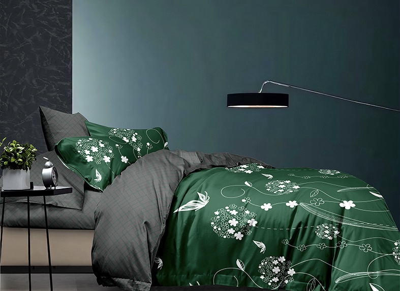 

Постельное белье семейное Sleeping Place поплин простынь на резинке хлопок 100%