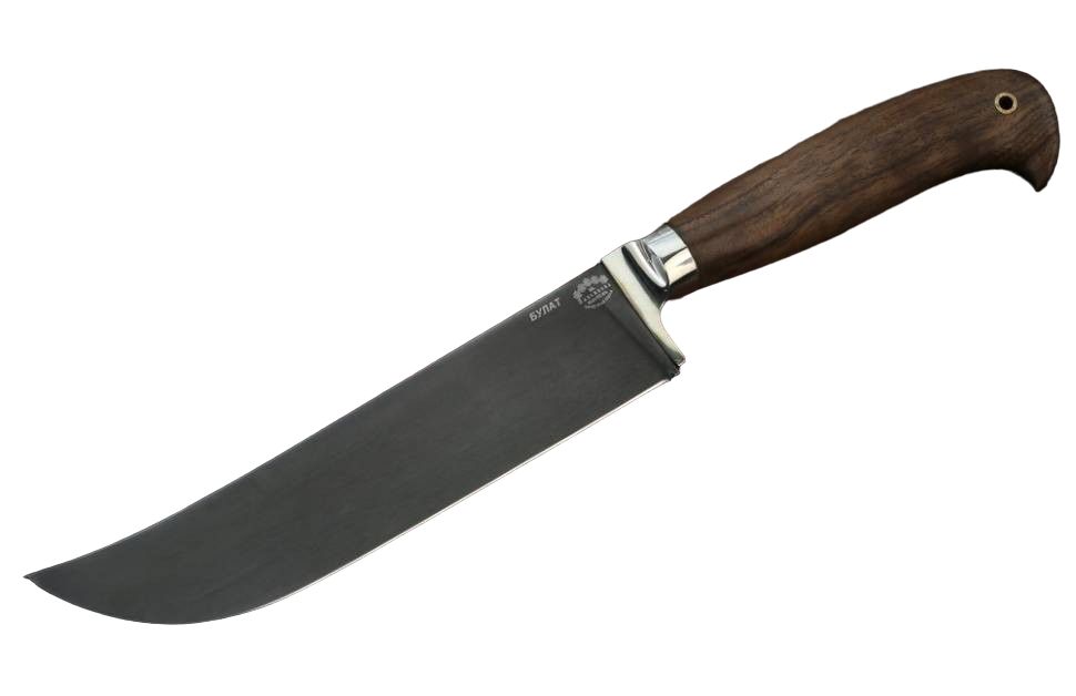Товарищество Завьялова нож Пчак большой Н-20 (булат, мельхиор, орех)