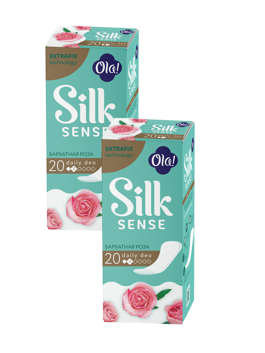 

Комплект Ola! SILK SENSE DAILY DEO Прокладки впитыв. Бархатная роза 20 шт/упак.х2 упак., Комплект Ola! SILK SENSE DAILY DEO Прокладки женс гигиен. впитыв. Бархатная роза 20 шт/упак.х2 упак.
