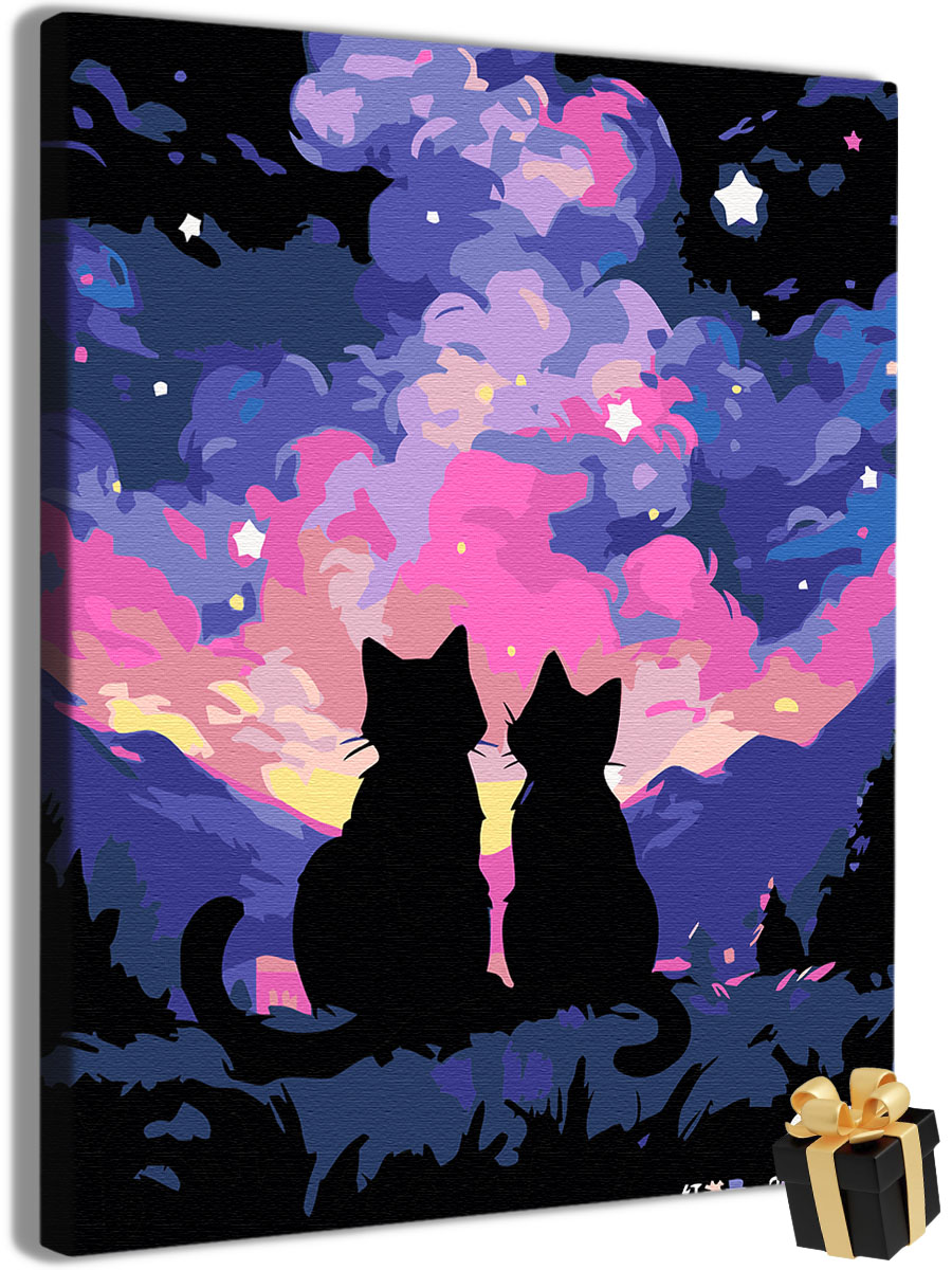 

Картина по номерам Арт-студия Unicorn N-4841 Коты 40x50, Коты