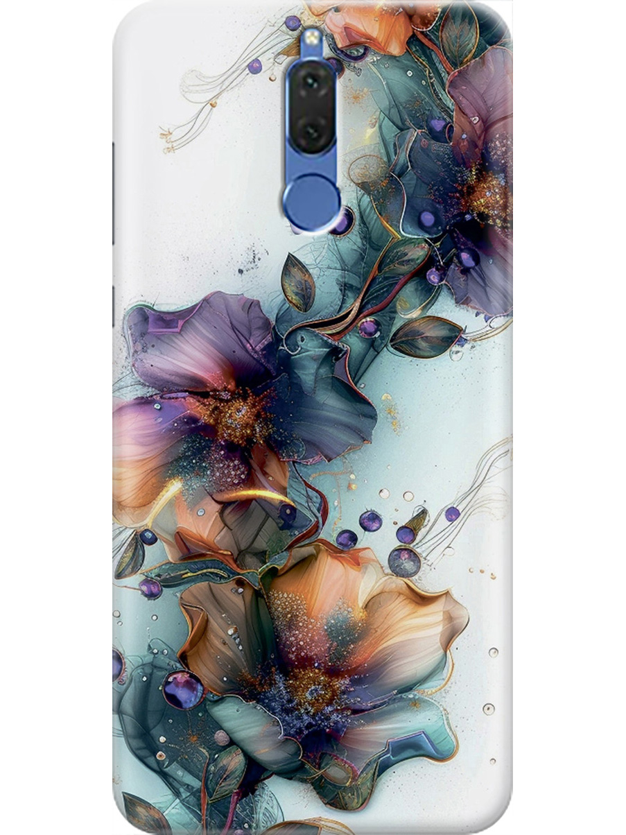 

Силиконовый чехол на Huawei Mate 10 Lite/Nova 2i с принтом "Мистические цветы", Прозрачный;белый;зеленый, 717097010