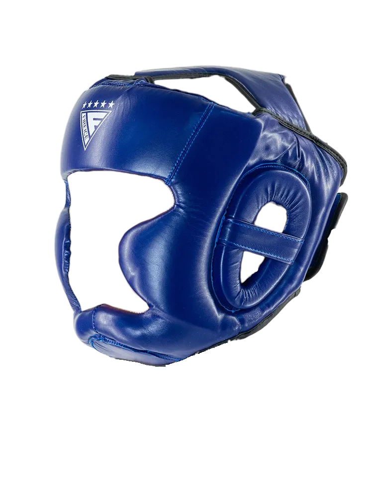 Шлем боксерский тренировочный FIREICE, закрытый, синий, FLEX XL